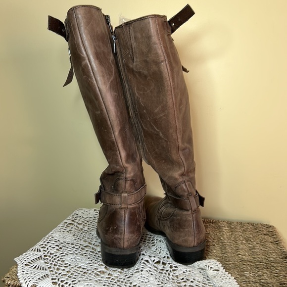 Ladies Brown distressed Boots, 38 - Picture 5 of 8